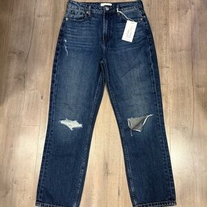 NWT Dear Jodi Straight Ranger Blue Jeans - Sz. 27 distressed jeans